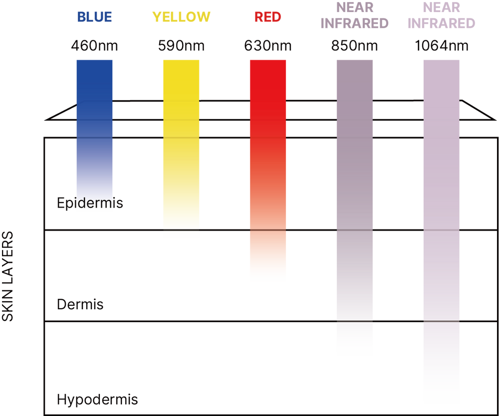 Lulu Pro LED Mask Wavelengths